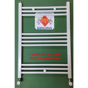 600x800 Beyaz 9 Borulu Havlupan + 2 Adet Beyaz Vanalı